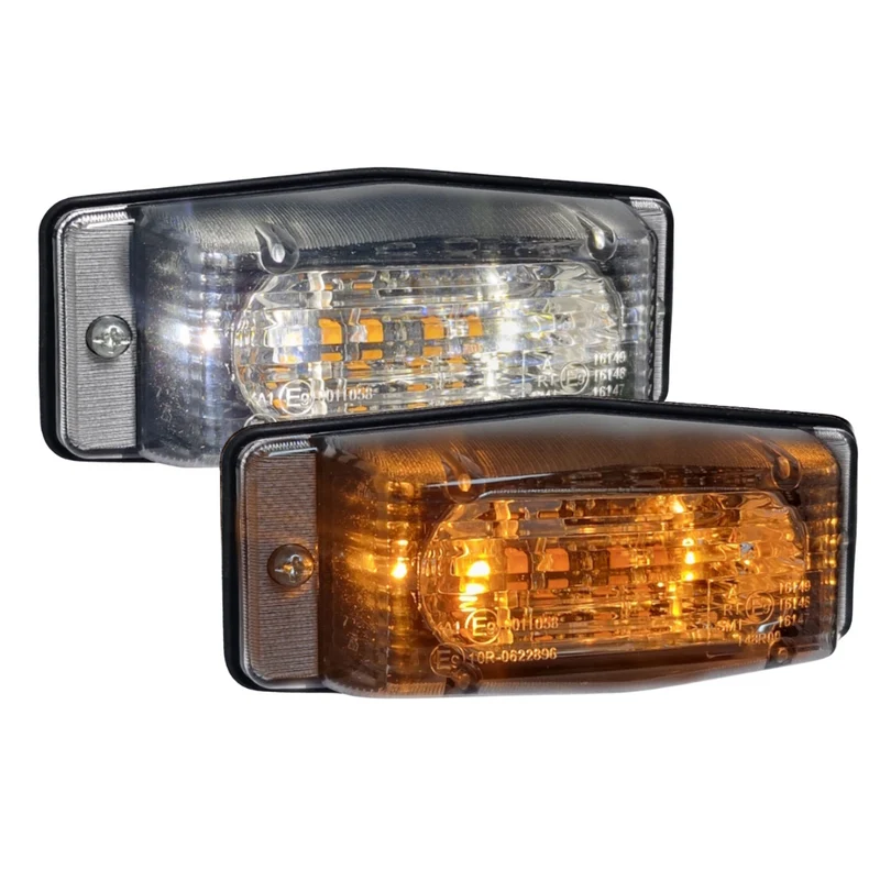 LED-Doppelbrennerlampe mit klarer Linse / zweifarbig