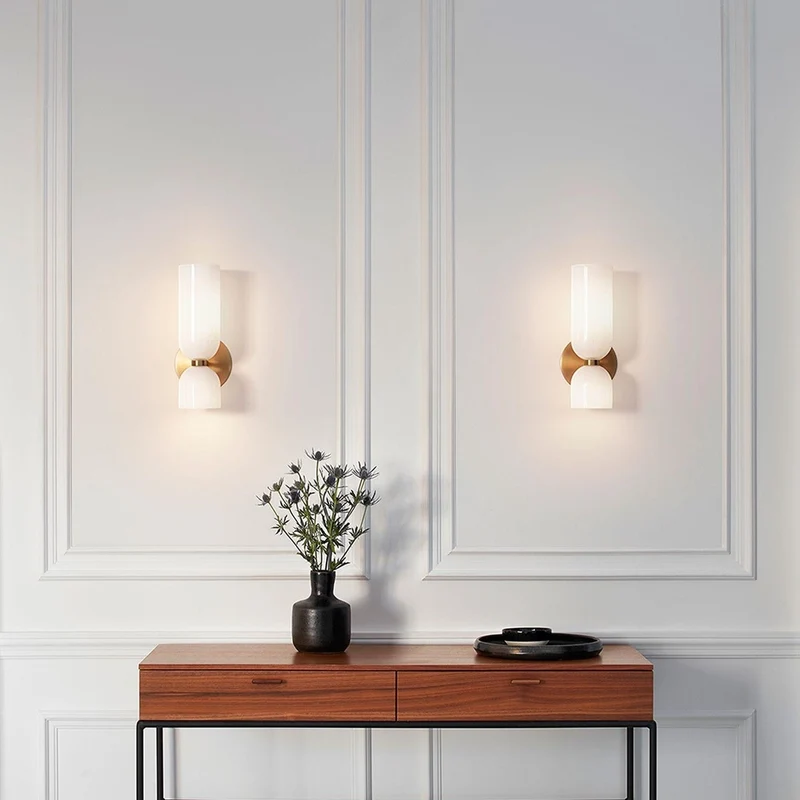 Moderne Glazen Wandlamp Metalen Fitting Slaapkamer Woonkamer Keuken Sfeerverlichting Interieur Decoratief | Sansoti