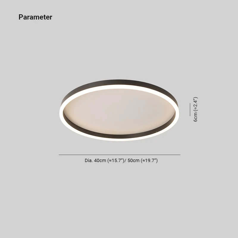 Moderne Ringvormige LED Plafondlamp Zwart Metaal Design Woonkamer Slaapkamer Dimbaar Lichttemperatuur | Sansoti