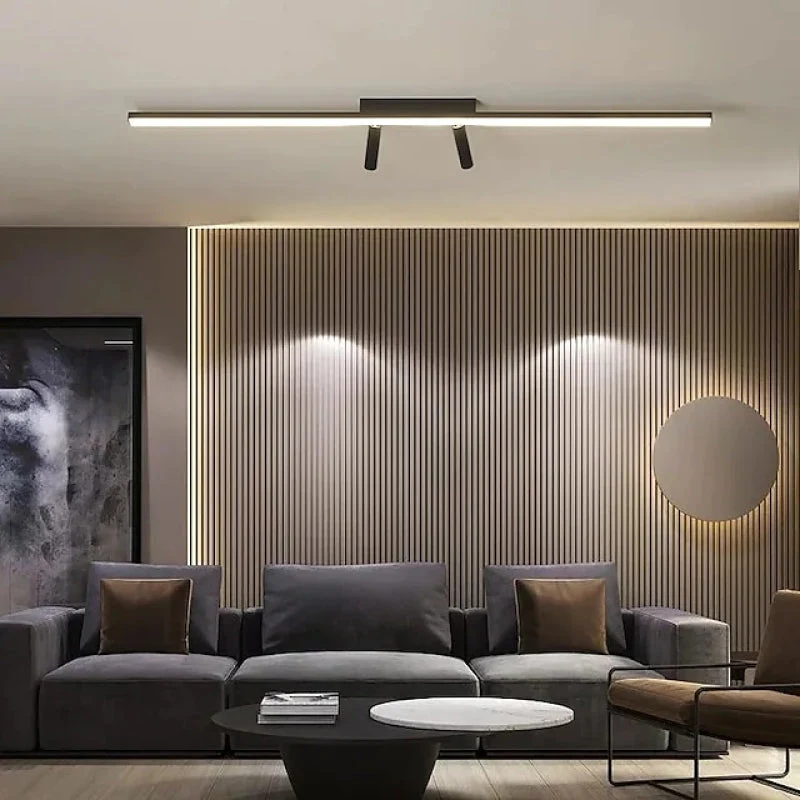 LED Plafondspot Zwart Metaal Verstelbaar 2 Spots Modern Strak Design voor Kantoor Woonkamer Eetkamer Hal | Sansoti