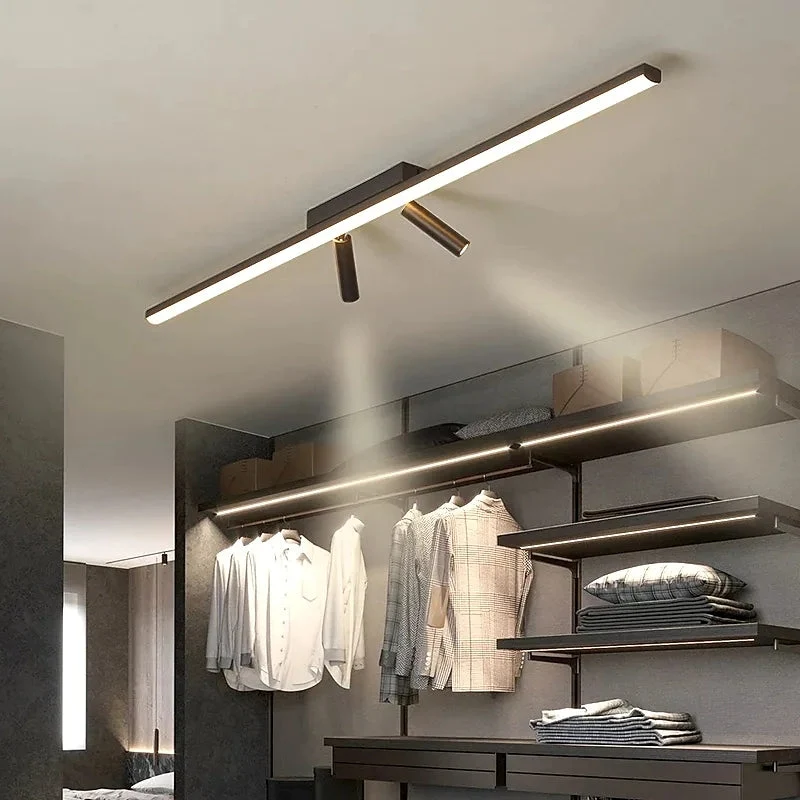 LED Plafondspot Zwart Metaal Verstelbaar 2 Spots Modern Strak Design voor Kantoor Woonkamer Eetkamer Hal | Sansoti