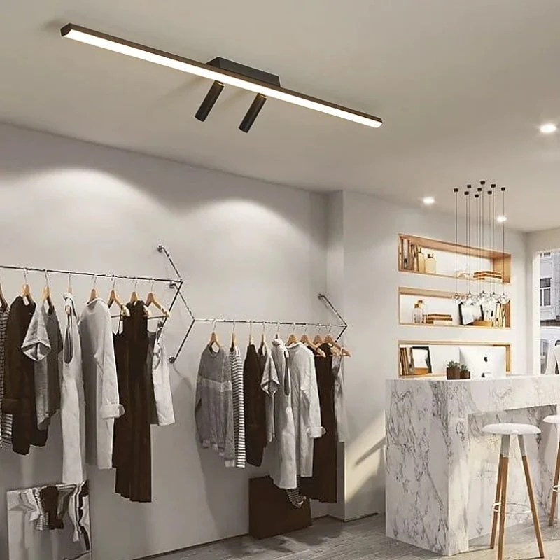 LED Plafondspot Zwart Metaal Verstelbaar 2 Spots Modern Strak Design voor Kantoor Woonkamer Eetkamer Hal | Sansoti