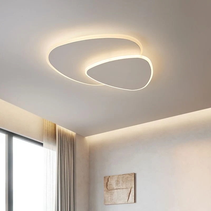 Geometrische Plafondlamp Metaal Acryl Wit LED Dimbaar Modern Design Woonkamer Slaapkamer Verlichting | Sansoti