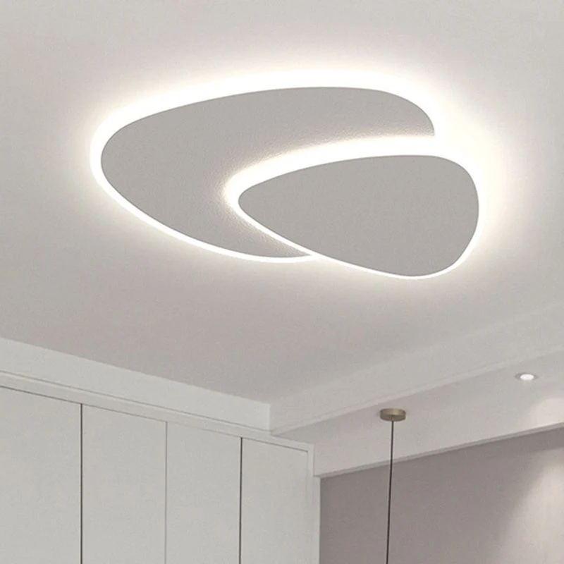 Geometrische Plafondlamp Metaal Acryl Wit LED Dimbaar Modern Design Woonkamer Slaapkamer Verlichting | Sansoti