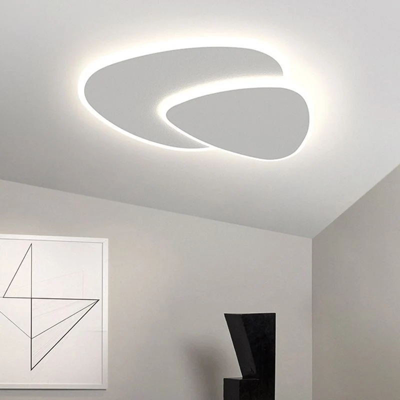 Geometrische Plafondlamp Metaal Acryl Wit LED Dimbaar Modern Design Woonkamer Slaapkamer Verlichting | Sansoti