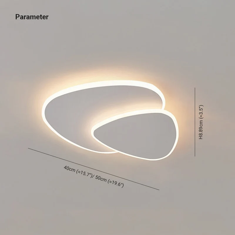 Geometrische Plafondlamp Metaal Acryl Wit LED Dimbaar Modern Design Woonkamer Slaapkamer Verlichting | Sansoti