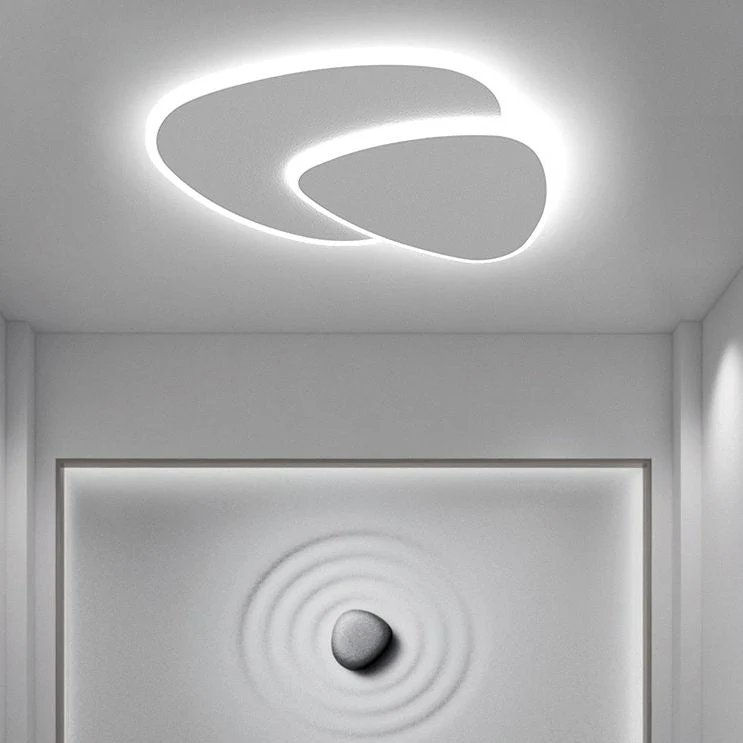 Geometrische Plafondlamp Metaal Acryl Wit LED Dimbaar Modern Design Woonkamer Slaapkamer Verlichting | Sansoti