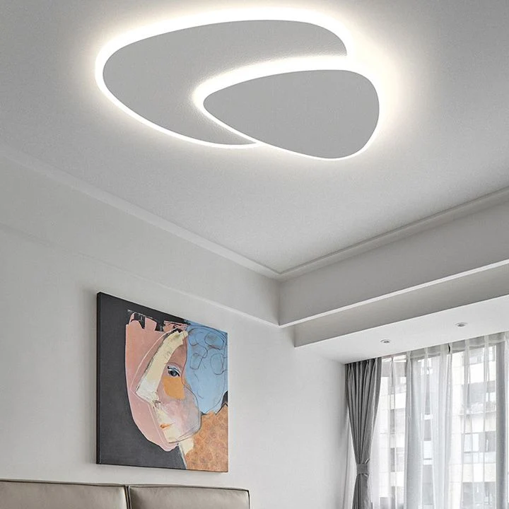 Geometrische Plafondlamp Metaal Acryl Wit LED Dimbaar Modern Design Woonkamer Slaapkamer Verlichting | Sansoti