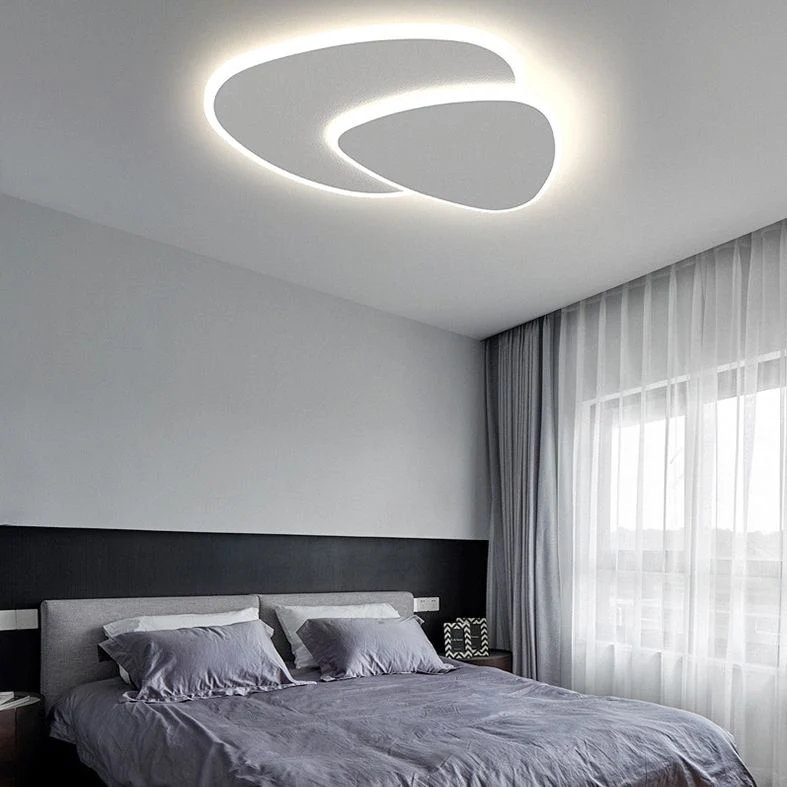 Geometrische Plafondlamp Metaal Acryl Wit LED Dimbaar Modern Design Woonkamer Slaapkamer Verlichting | Sansoti