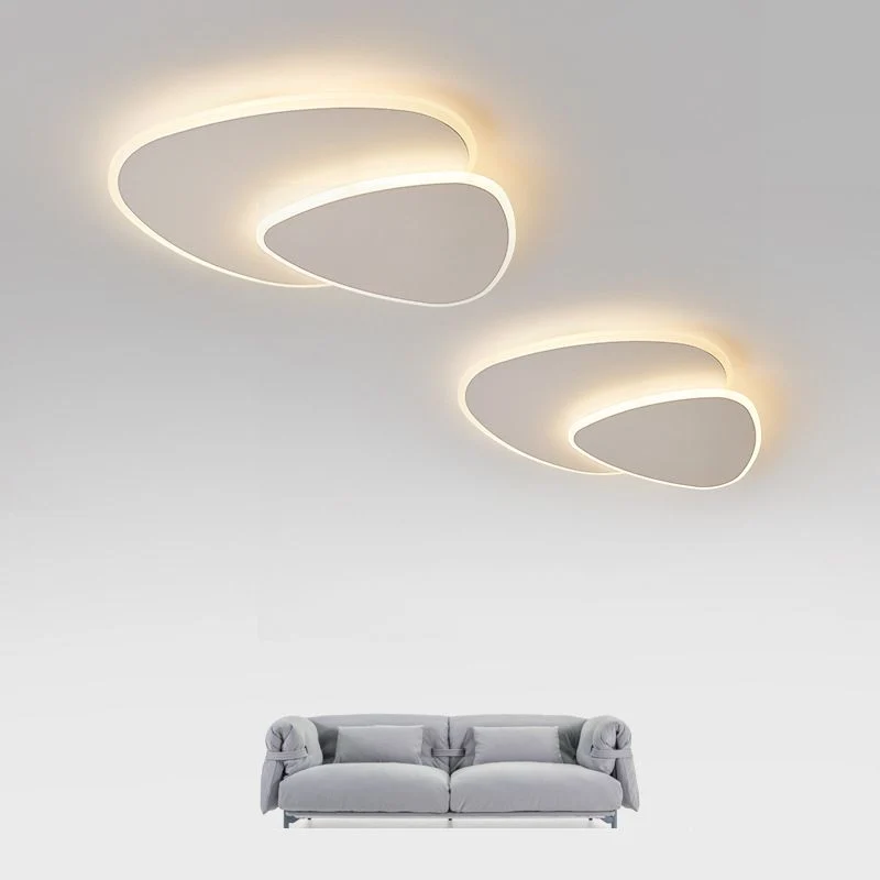 Geometrische Plafondlamp Metaal Acryl Wit LED Dimbaar Modern Design Woonkamer Slaapkamer Verlichting | Sansoti