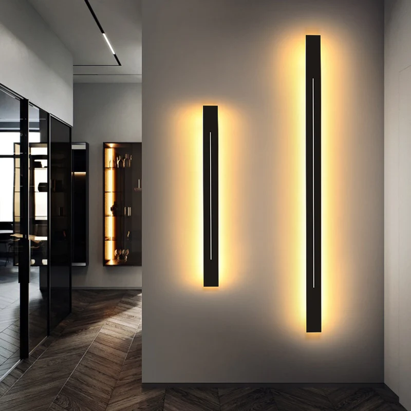 Moderne LED Wandlamp Minimalistisch Design Slaapkamer Woonkamer Zwart Goud Dimbaar Sfeerverlichting Interieur | Sansoti
