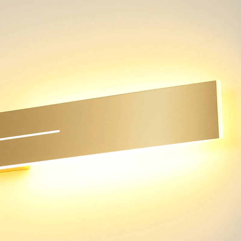 Moderne LED Wandlamp Minimalistisch Design Slaapkamer Woonkamer Zwart Goud Dimbaar Sfeerverlichting Interieur | Sansoti