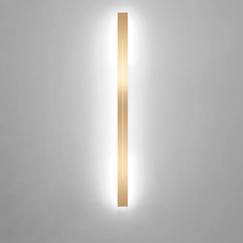 Moderne LED Wandlamp Minimalistisch Design Slaapkamer Woonkamer Zwart Goud Dimbaar Sfeerverlichting Interieur | Sansoti