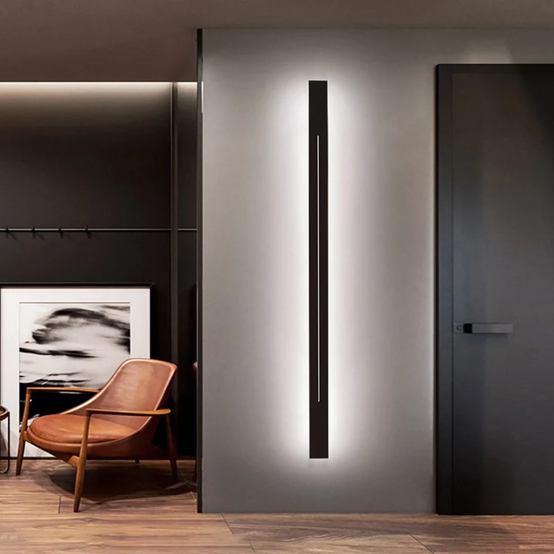 Moderne LED Wandlamp Minimalistisch Design Slaapkamer Woonkamer Zwart Goud Dimbaar Sfeerverlichting Interieur | Sansoti