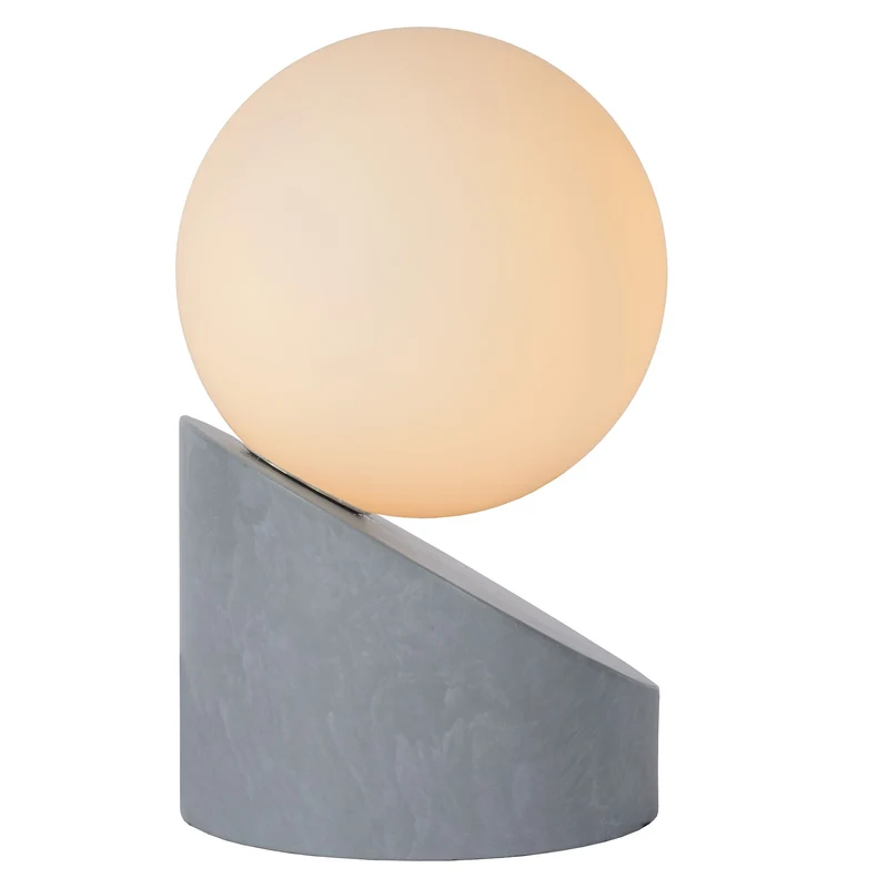 Tischlampe Len mit Schirm aus Glas