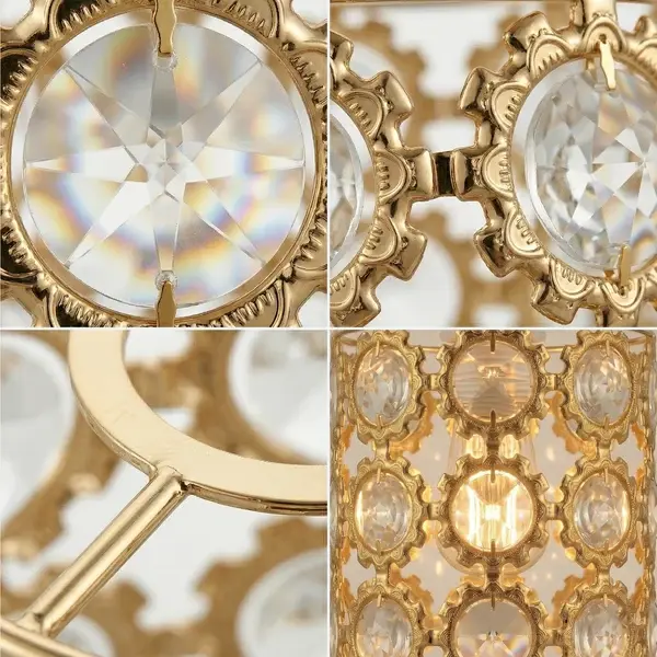 All Seasons Life Kristall Lampenschirm Gold Gross E27 Ø12,5cm~3644