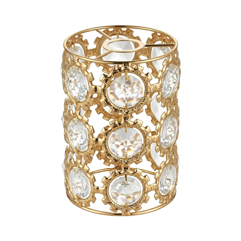 Marokko Stil Kristall Lampenschirm Gold Mini Ø9cm E27~3643