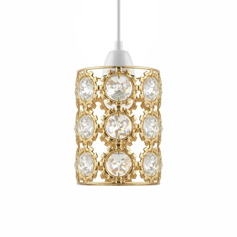Marokko Stil Kristall Lampenschirm Gold Mini Ø9cm E27~3643