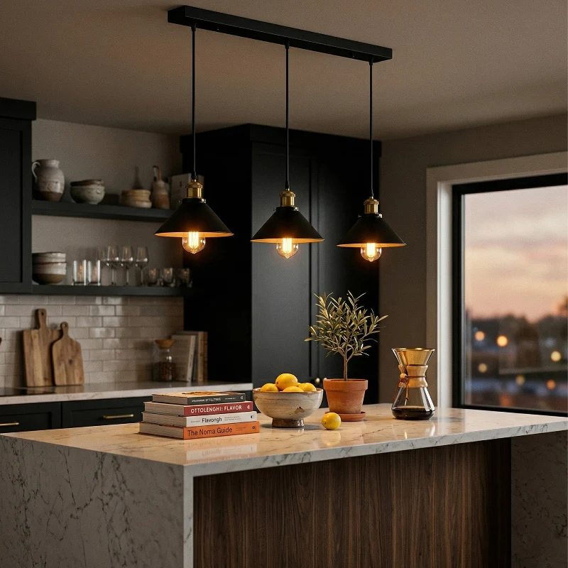 Industrial Pendelleuchte Schwarz 1 / 3-flammig All Seasons Life ~3629