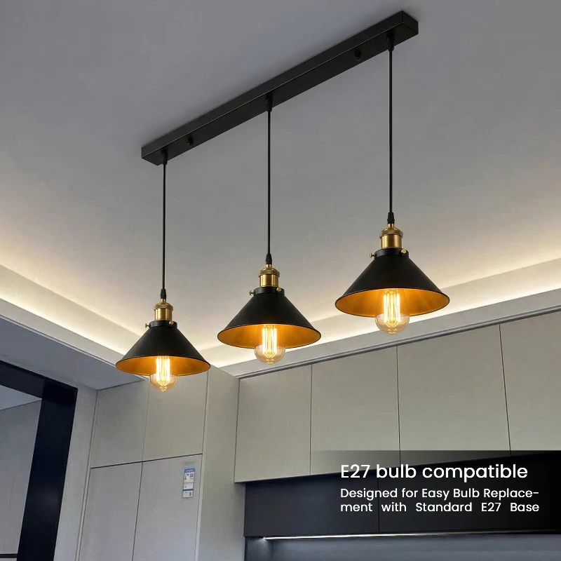 Industrial Pendelleuchte Schwarz 1 / 3-flammig All Seasons Life ~3629