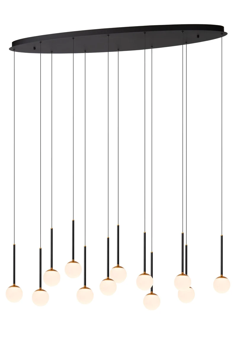 LED-Pendelleuchte Calina oval 12-flammig dimmbar mit einstellbarer Lichtfarbe