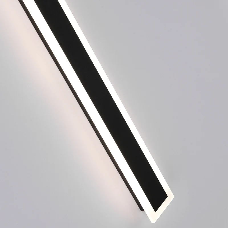 LED Buitenwandlamp Zwart Metaal 30-200cm Waterdicht IP65 Lineair Design voor Tuin Gang Terras Verlichting | Sansoti