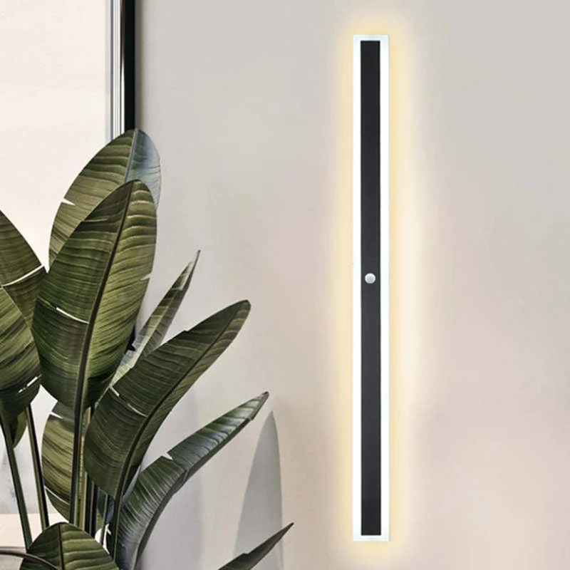 LED Buitenwandlamp Zwart Metaal 30-200cm Waterdicht IP65 Lineair Design voor Tuin Gang Terras Verlichting | Sansoti
