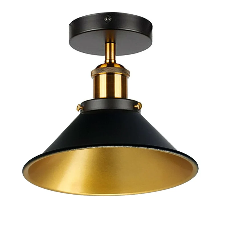 Industrial Deckenleuchte Flush Mount Metall Vintage ~3625