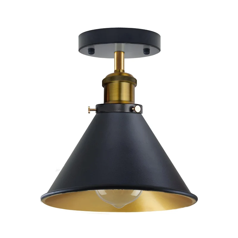 Industrial Deckenleuchte Flush Mount Metall Vintage ~3625