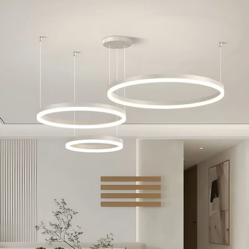 Dimbare Hanglamp Meerdere Ringen LED Verstelbaar Goud Zwart Wit Moderne Sfeerverlichting voor Woonkamer Eetkamer | Sansoti