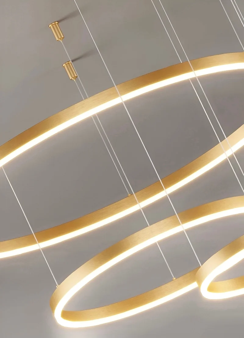Dimbare Hanglamp Meerdere Ringen LED Verstelbaar Goud Zwart Wit Moderne Sfeerverlichting voor Woonkamer Eetkamer | Sansoti