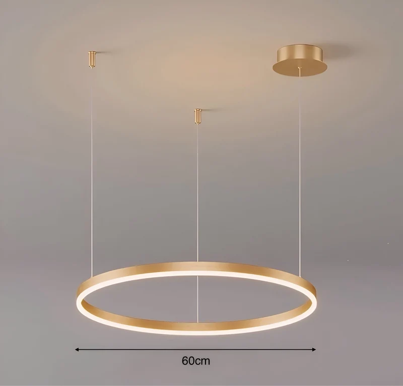 Dimbare Hanglamp Meerdere Ringen LED Verstelbaar Goud Zwart Wit Moderne Sfeerverlichting voor Woonkamer Eetkamer | Sansoti