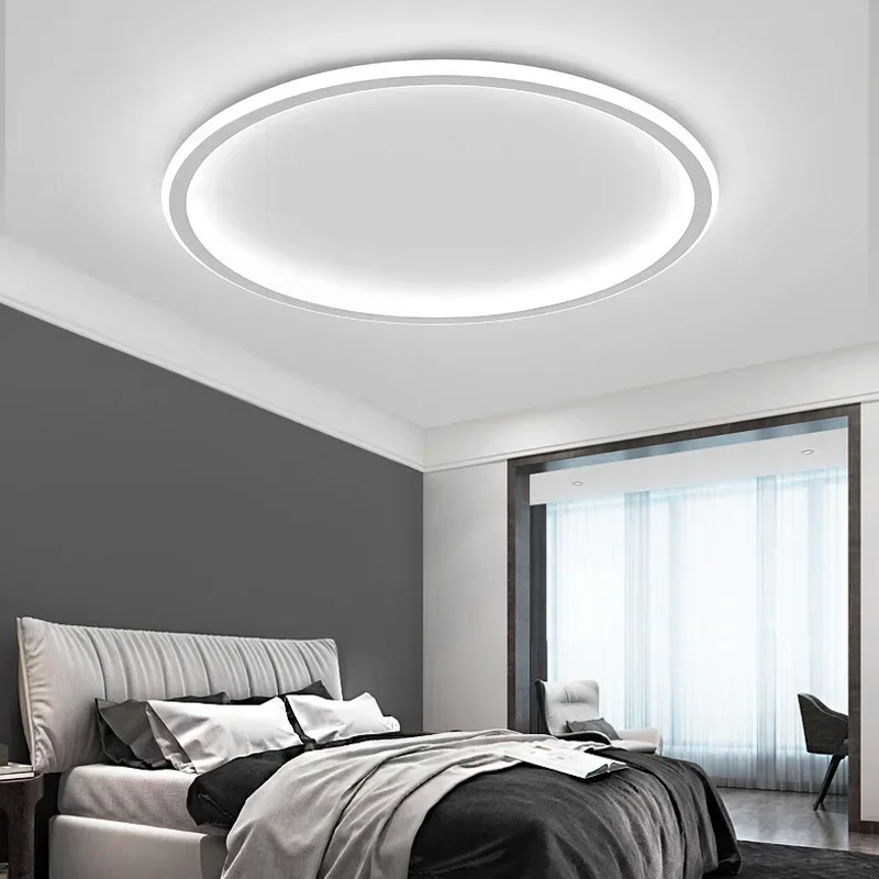 Ronde LED Plafondlamp Scandinavisch Design 20-60cm Dimbaar met Afstandsbediening Modern Glazen Armatuur Woonkamer | Sansoti
