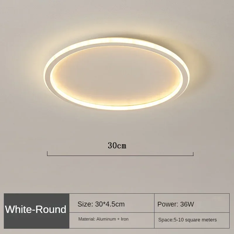 Ronde LED Plafondlamp Scandinavisch Design 20-60cm Dimbaar met Afstandsbediening Modern Glazen Armatuur Woonkamer | Sansoti