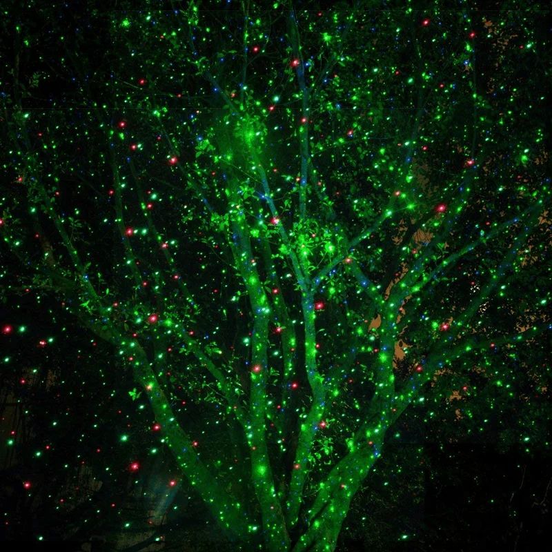 Laser Projector Buitenverlichting Rood Groen Patroon Waterdicht Timer Feestverlichting voor Tuin Gevel | Sansoti