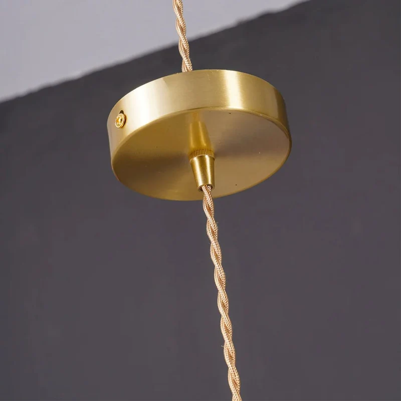 Hanglamp Glas E27 23cm Groen Messing Bloemvorm Eettafel Slaapkamer Retro Verlichting Vintage Hanglamp | Sansoti