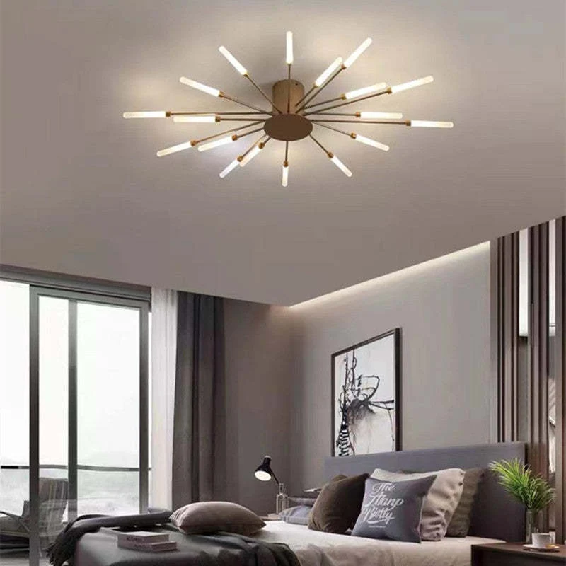 LED Plafondlamp Inbouw Vuurwerk Starburst Design Metaal Acryl Woonkamer Slaapkamer Zwart Goud Modern | Sansoti