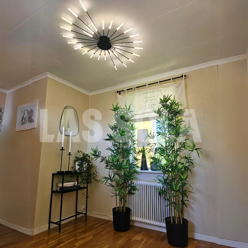 LED Plafondlamp Inbouw Vuurwerk Starburst Design Metaal Acryl Woonkamer Slaapkamer Zwart Goud Modern | Sansoti