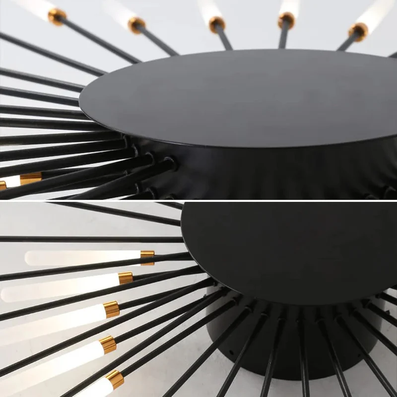 LED Plafondlamp Inbouw Vuurwerk Starburst Design Metaal Acryl Woonkamer Slaapkamer Zwart Goud Modern | Sansoti