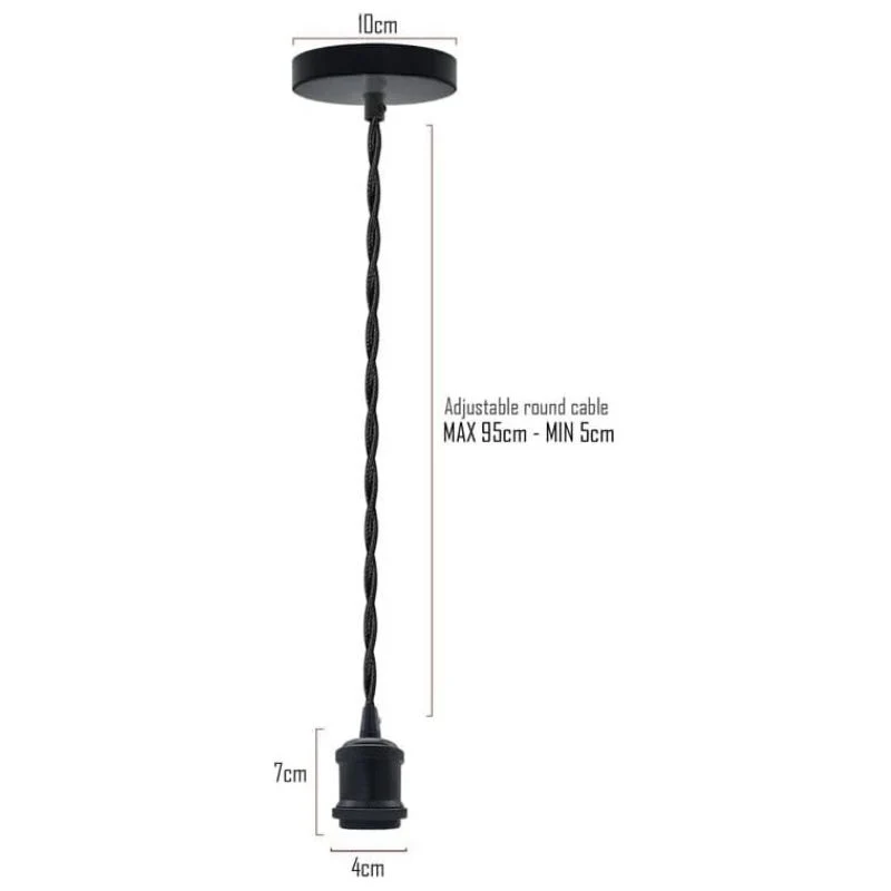 All Seasons Life E27 Pendel-Set Green Brass 1m Textilkabel ~3566