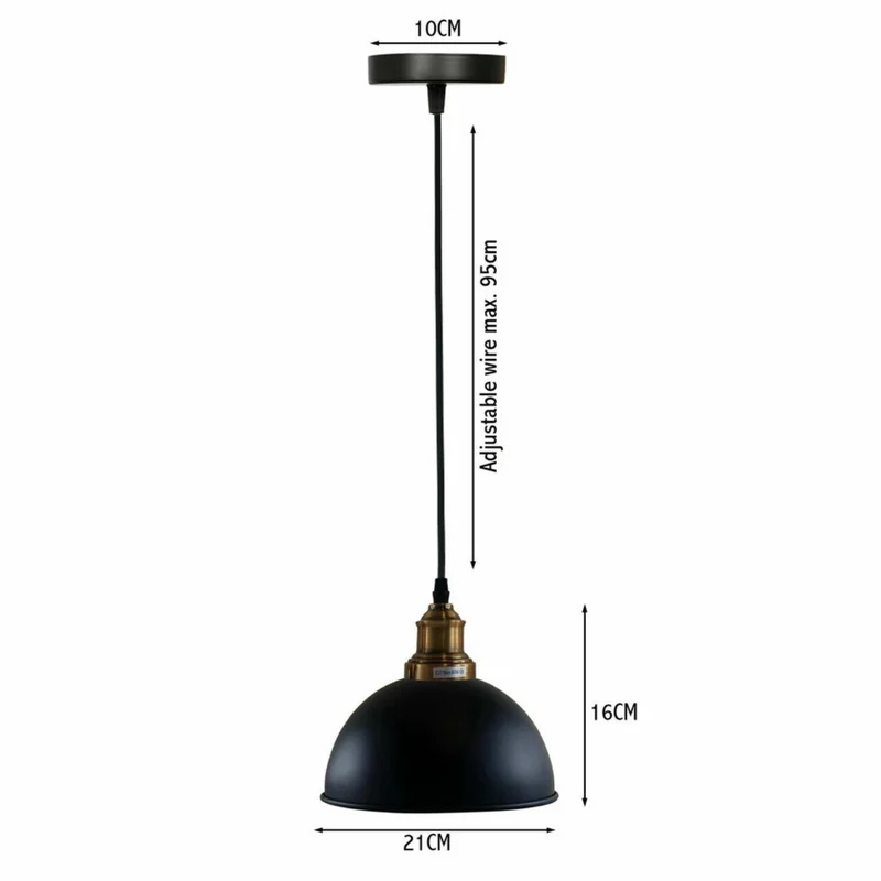 3er Hängelampe Schwarz innen Gold | Billardtisch Lampe ~3636