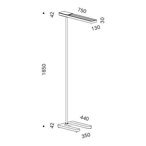 Serien Lighting - Stehleuchte Slice Chrom (Ausstellungsware)