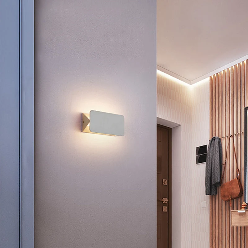 Verstelbare LED Wandlamp Metaal Wit Binnen Modern Design voor Woonkamer Eetkamer Hal Verlichtingsarmatuur | Sansoti