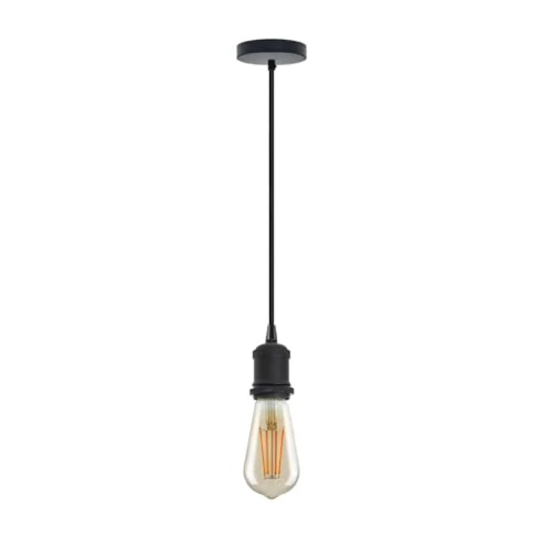 All Seasons Life E27 Pendelleuchte Schwarz Vintage Hängelampe ~3558