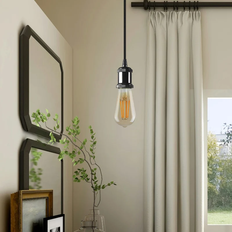 All Seasons Life E27 Pendelleuchte Schwarz Vintage Hängelampe ~3558