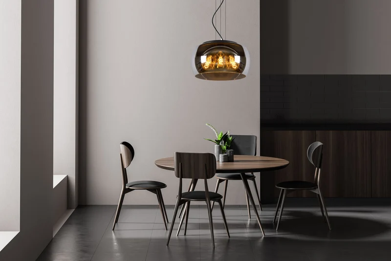 Pendellampe Olivia 3-flammig mit Glasschirm Ø 40cm