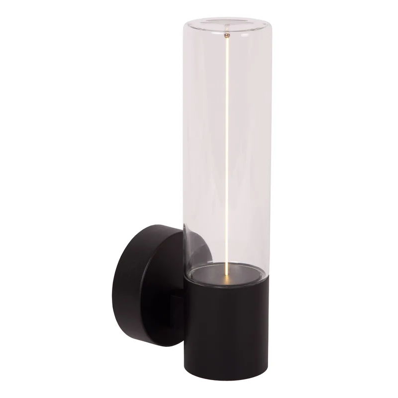 LED-Außenwandleuchte Filani IP54 mit Schirm aus Glas Breite 13,2cm