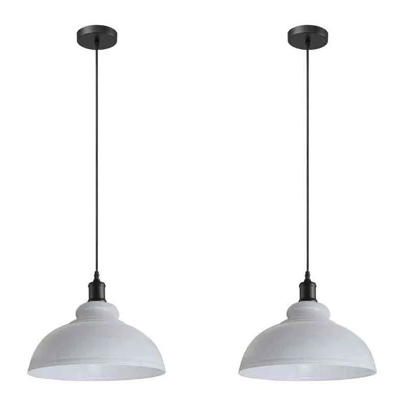 2er Set Vintage Kuppelleuchte – Skandinavische Halbschalen Pendellampe | Ø 29cm | E27 ~3648
