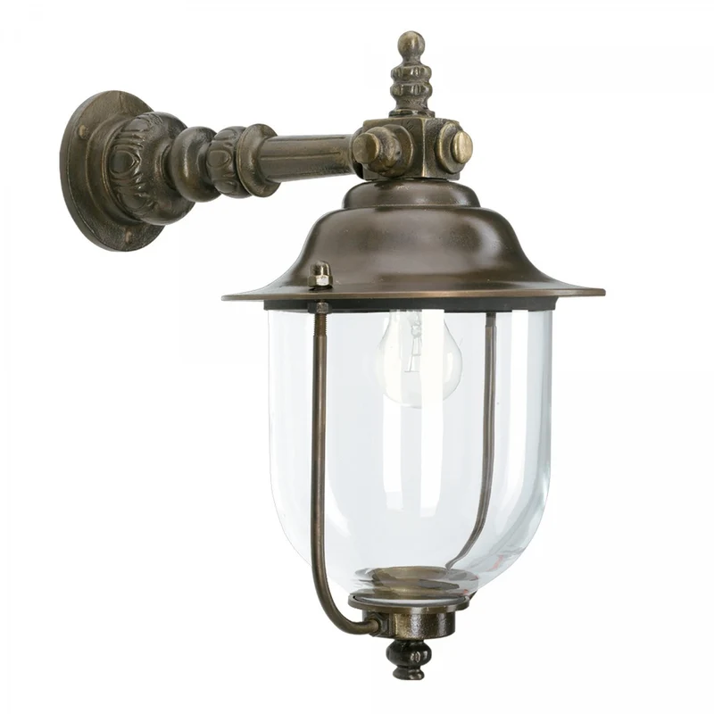 Casa Padrino Jugendstil Hängeleuchte 32 x 52 x H. 56 cm - Bronze - Nostalgische Wetterfeste Außenleuchte