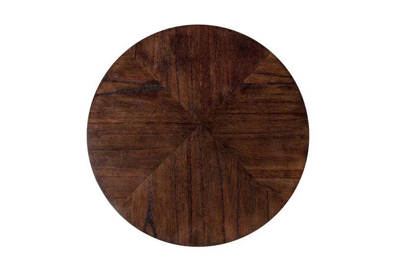 Casa Padrino Luxus Beistelltisch Congo Braun Ø 50 x H. 60 cm - Runder Massivholz Beistelltisch mit skulpturalem Fuß - Luxus Möbel